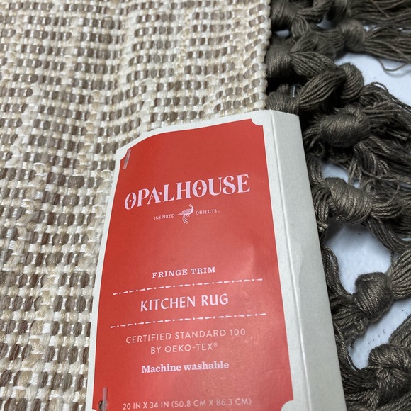 New Boho Texture Rug with Fringe (Neutral) - Picture 4 of 6